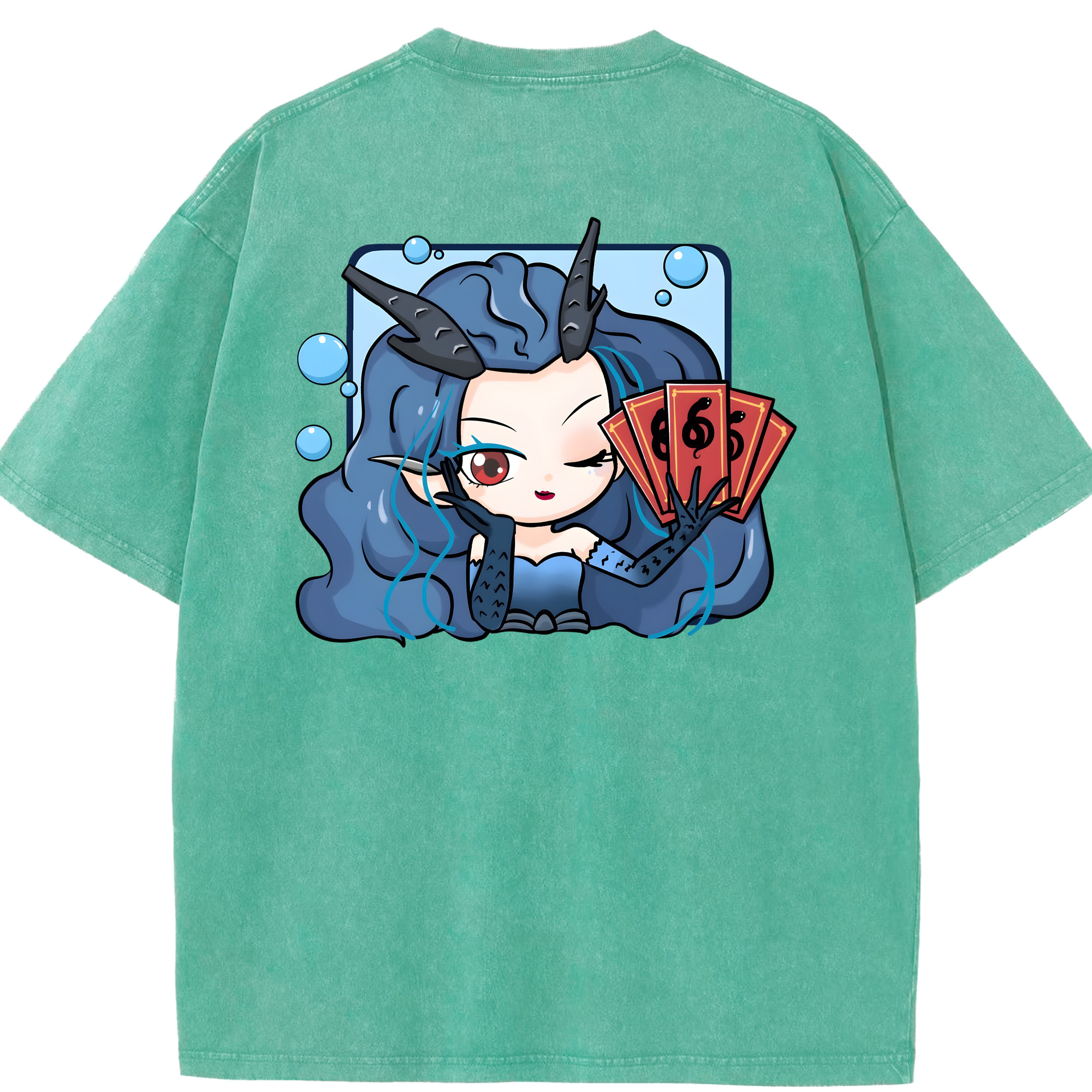 （画像用） Ne Zha 2 ナタ 魔童の大暴れ 綿100% ヴィンテージ風 半袖Tシャツ（背面プリント）
